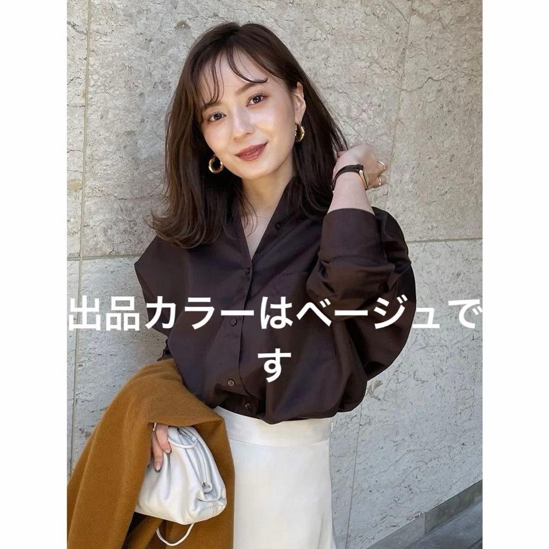 anuans スタンダードシャツ ベージュ