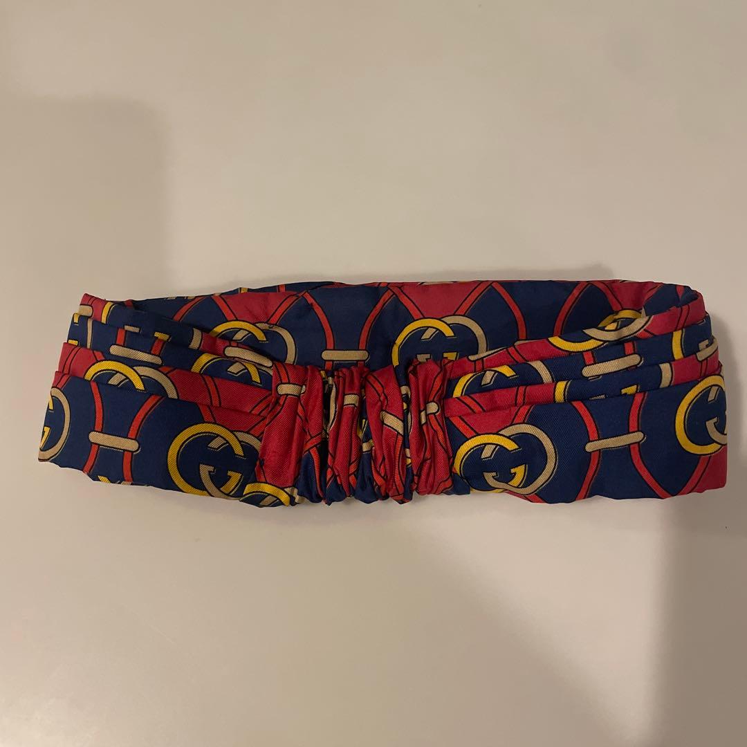 【GUCCI 】シルク ヘアバンド ロゴパターン！