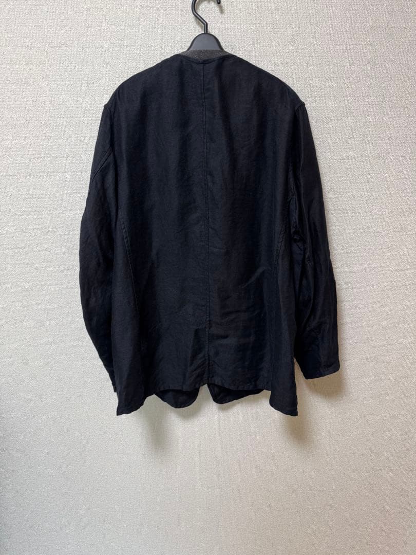 size1 COMOLI 25SS リネンサテンノーカラージャケット