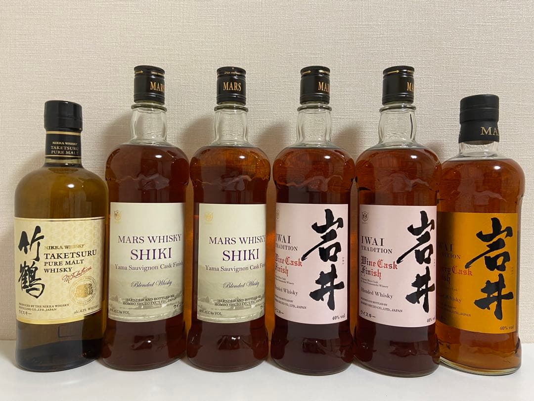 岩井各種5本、竹鶴700ml1本の合計6本セット