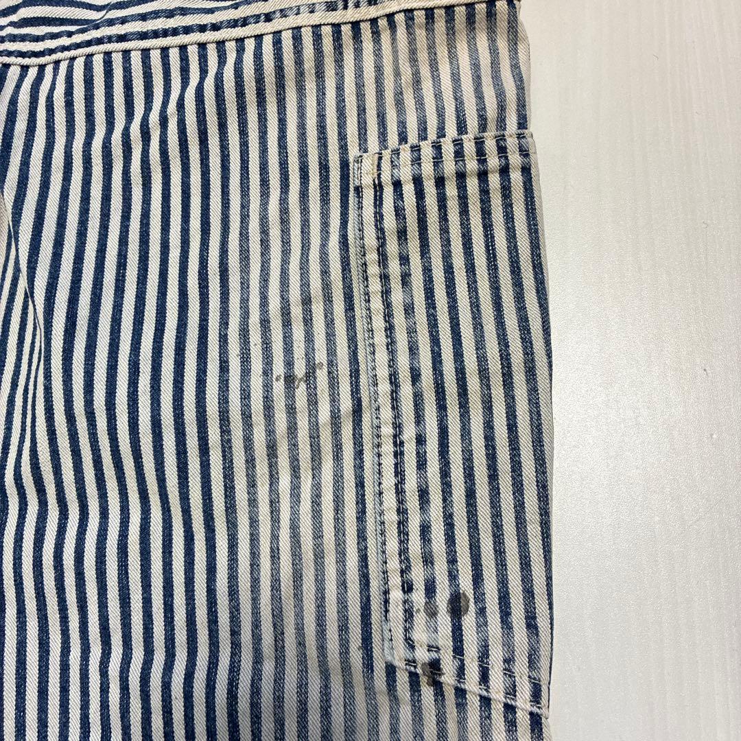 ブランド古着！日本製 JOHN BULL ヒッコリーストライプ 変型ワークパンツ