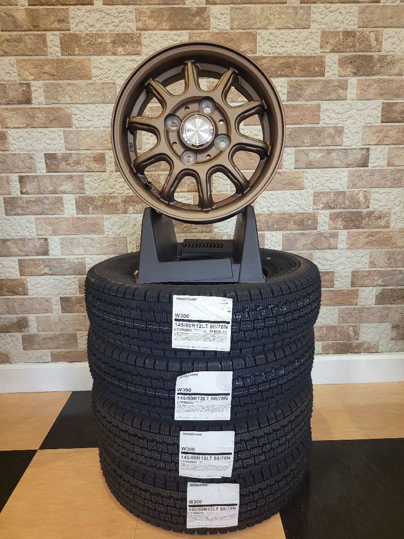 12インチホイール&ブリヂストンスタッドレス新品！軽トラ、軽バンに‼