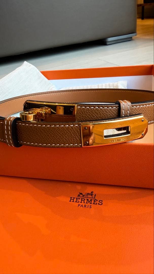 M様☆HERMES ケリーベルト/ ゴールド