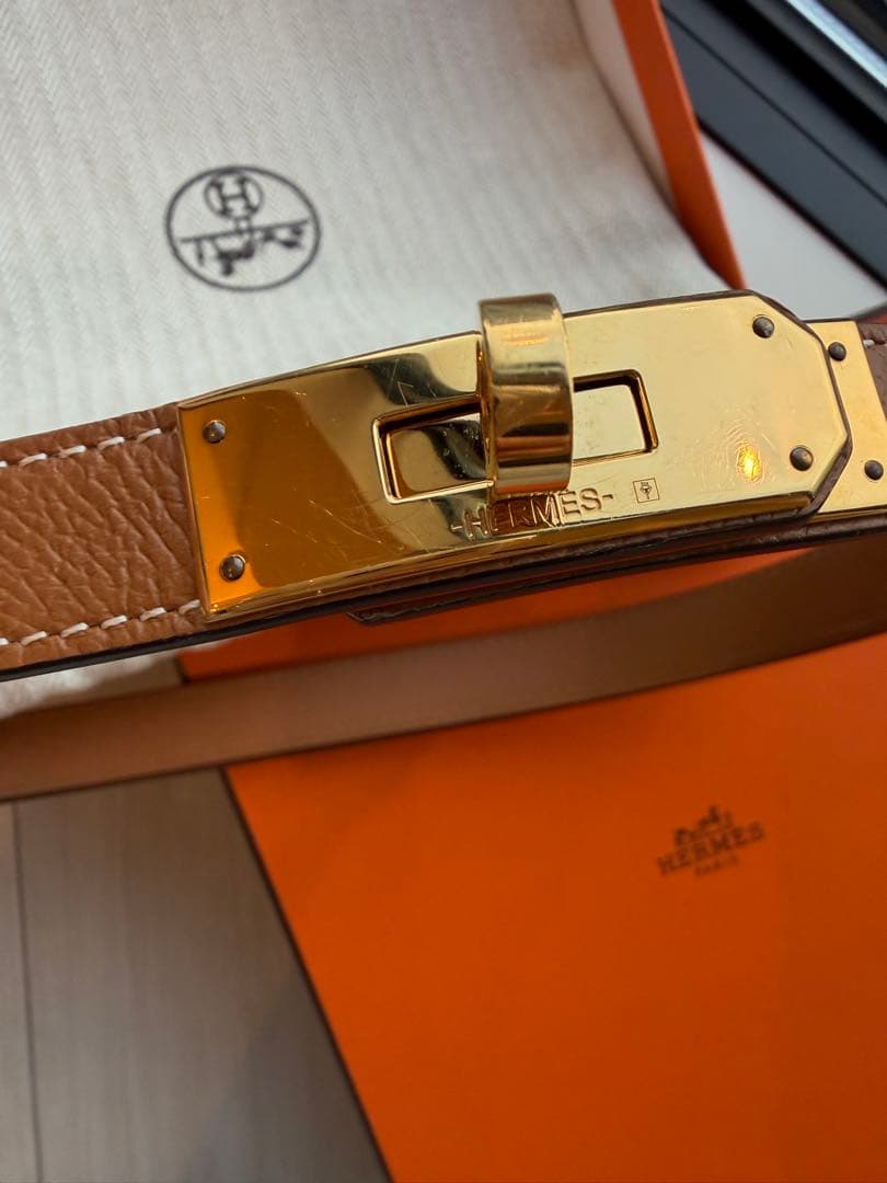 M様☆HERMES ケリーベルト/ ゴールド
