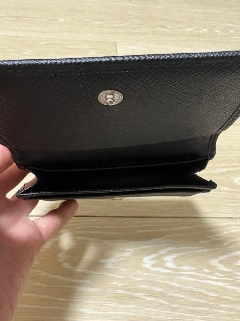 【美品】PRADA ブラック サフィアーノレザー 名刺入れ