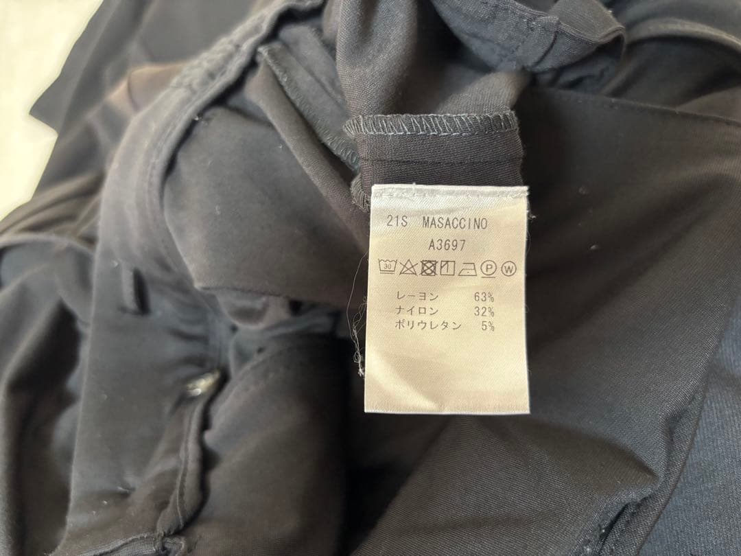 ジャブスアルキヴィオ masaccino ブラック スラックス 46 ストレッチ