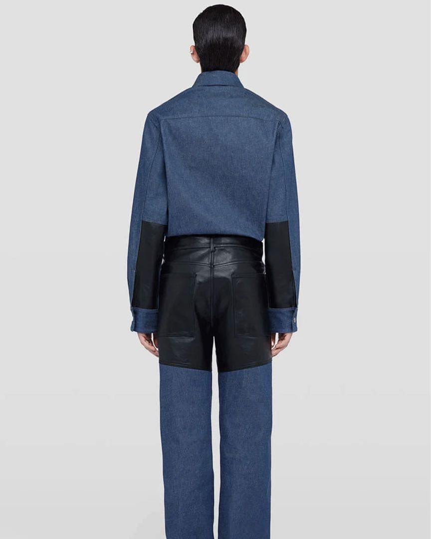 JIL SANDER デニムジャケット エルボーレザーパッチ 44