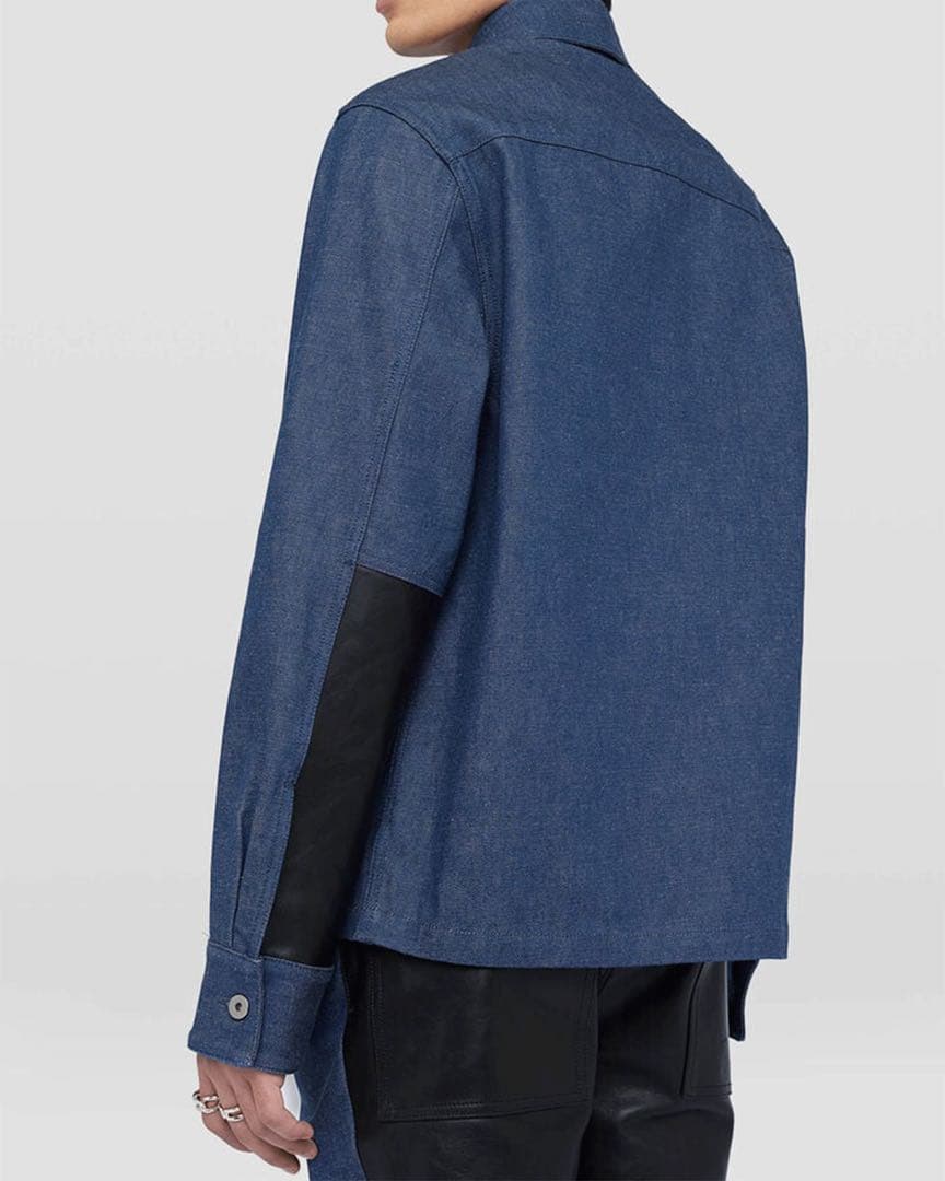 JIL SANDER デニムジャケット エルボーレザーパッチ 44