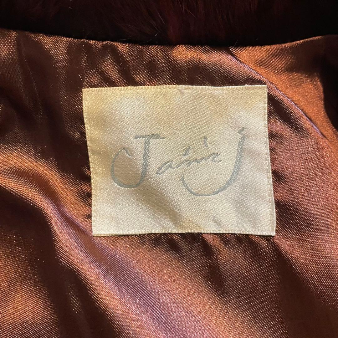 クロップド丈　フォックスファー　毛皮ショートコート　ボルドー　希少　Y2K