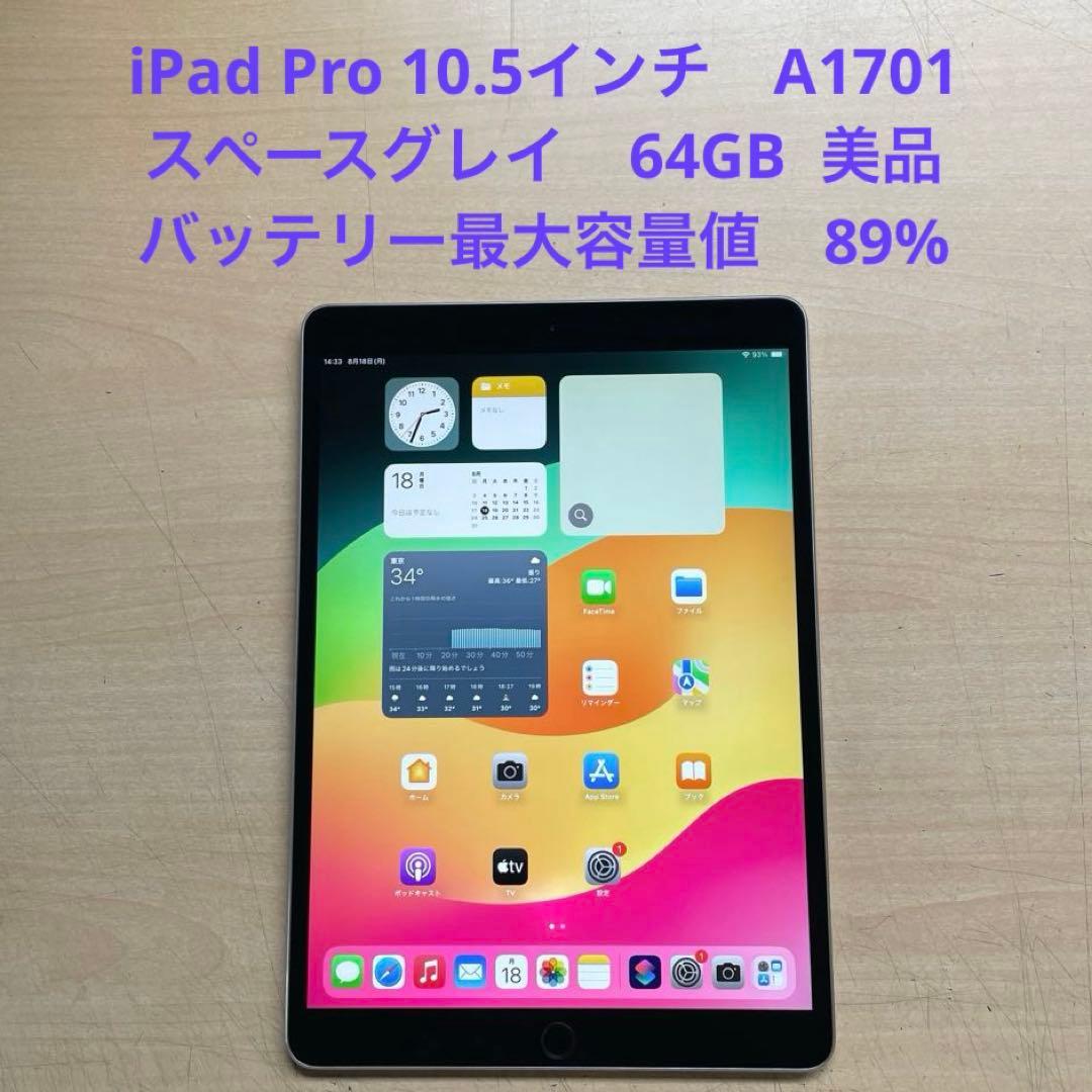 iPad Pro 10.5インチ　A1701 スペースグレイ64GB 美品　#3