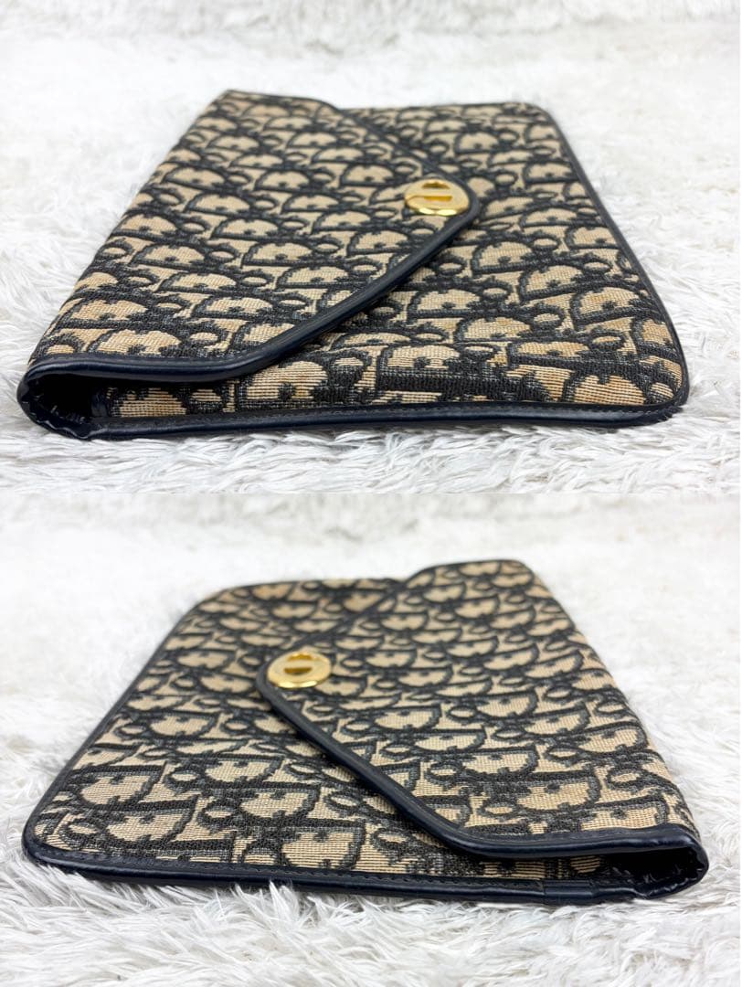 【美品】クリスチャンディオール トロッター ロゴ金具 クラッチバッグ