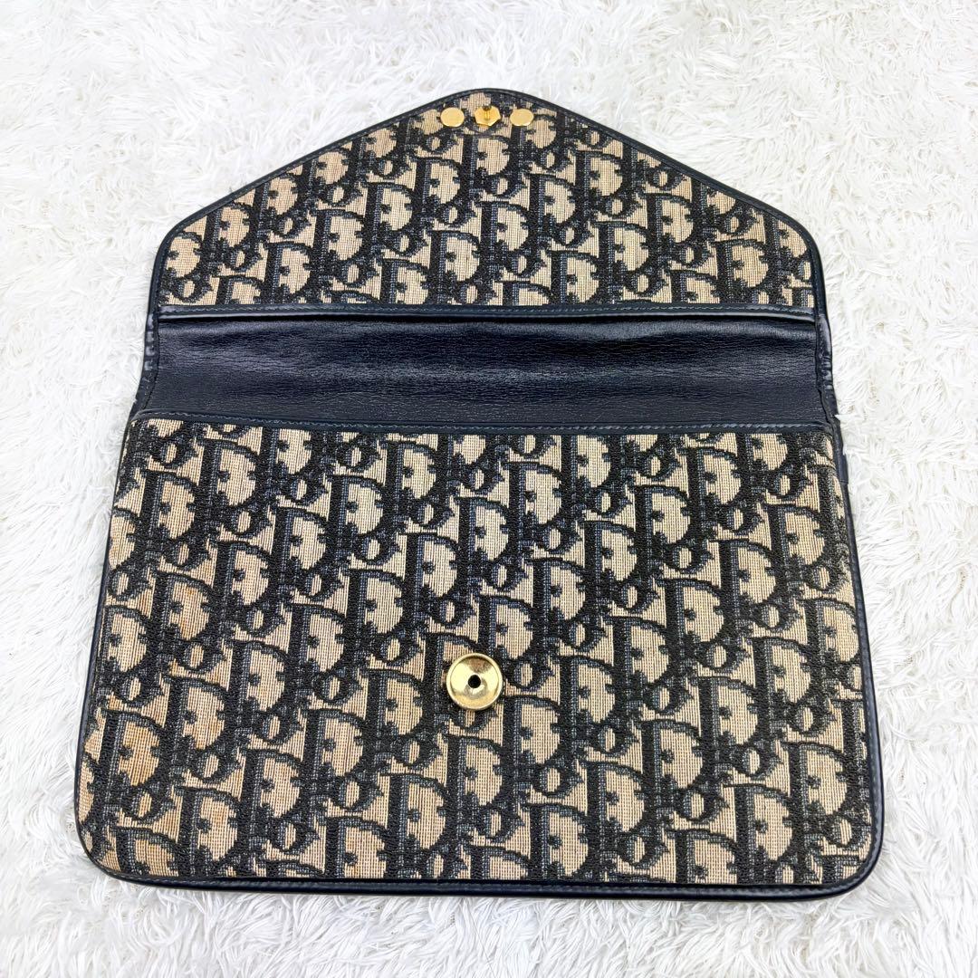 【美品】クリスチャンディオール トロッター ロゴ金具 クラッチバッグ