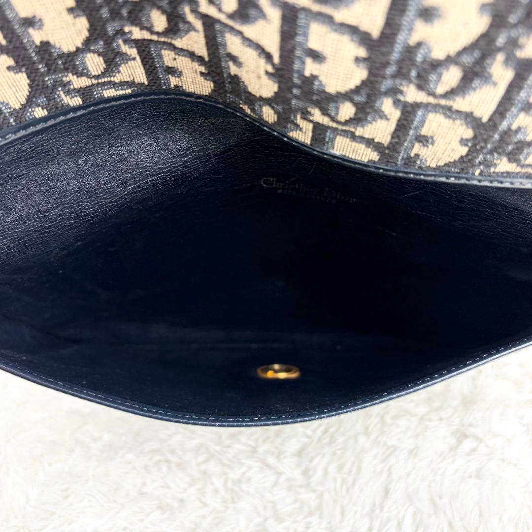 【美品】クリスチャンディオール トロッター ロゴ金具 クラッチバッグ