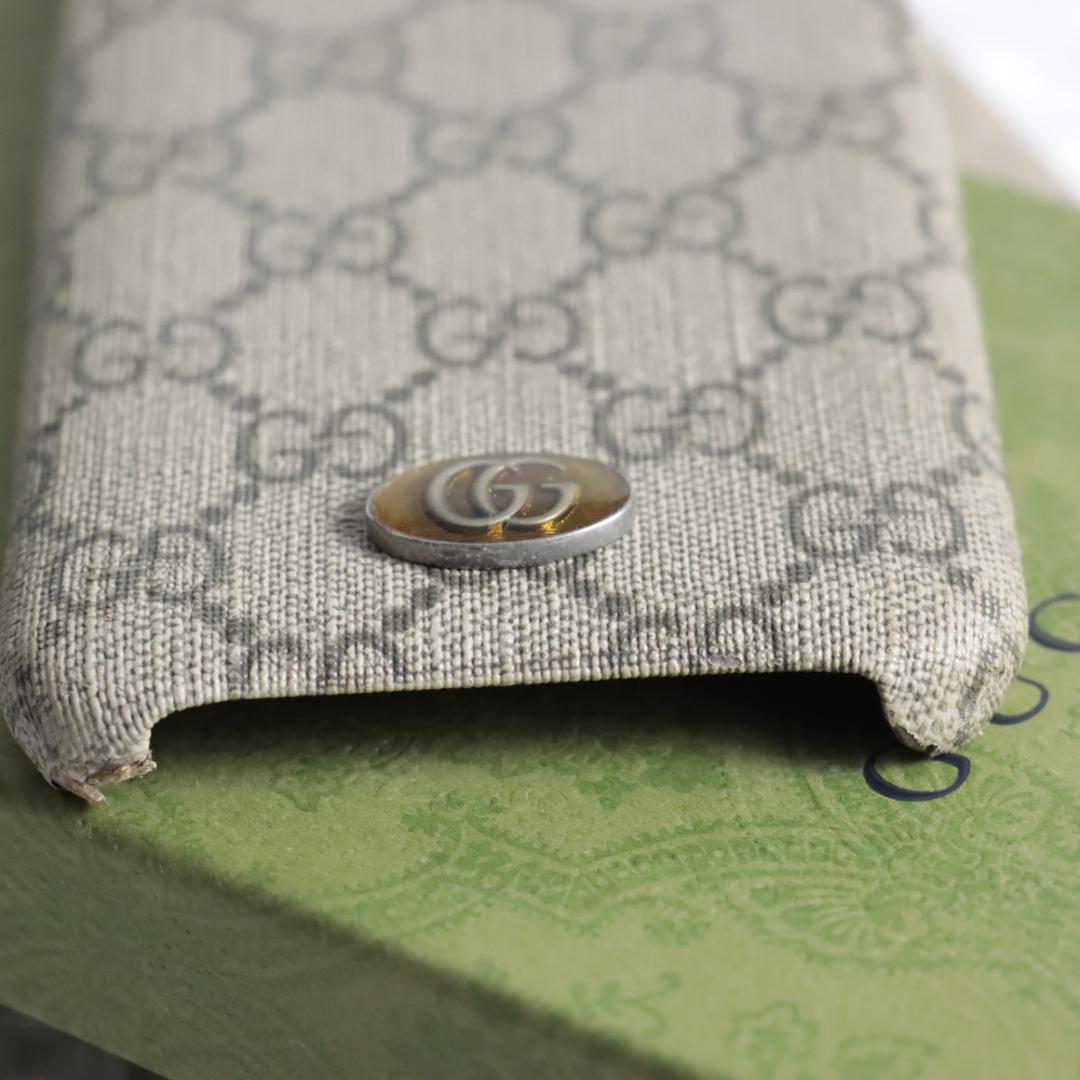 GUCCI　アイフォンケース　iPhone11ProMAX　GG　オフィディア