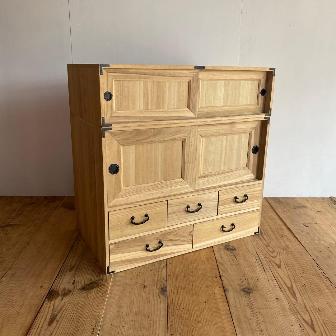 ヴィンテージ 重ね 桐箪笥 棚 チェスト 昭和レトロ z770