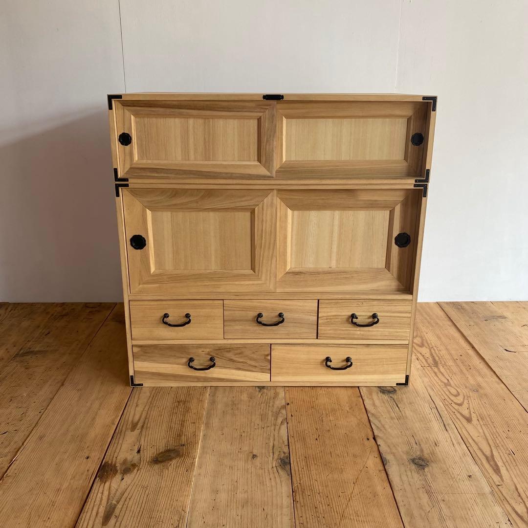 ヴィンテージ 重ね 桐箪笥 棚 チェスト 昭和レトロ z770