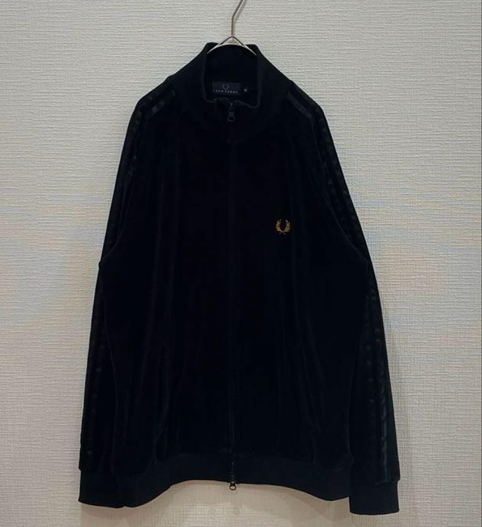 希少 FRED PERRY ベロア トラックジャケット／ジャージ 大きいサイズ