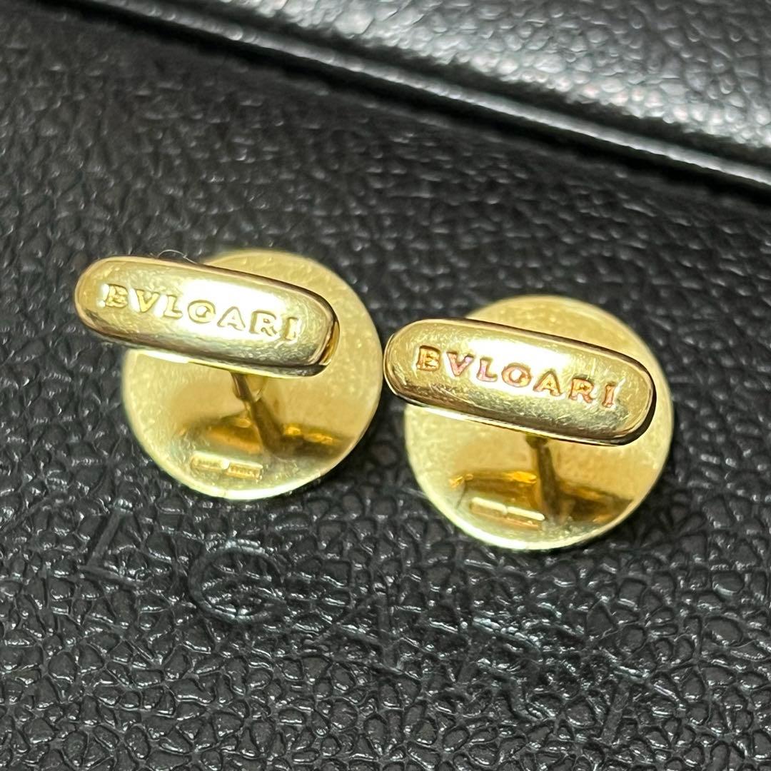 ブルガリ BVLGAI ダブル ロゴ ダイヤ カフス K18 イエローゴールド