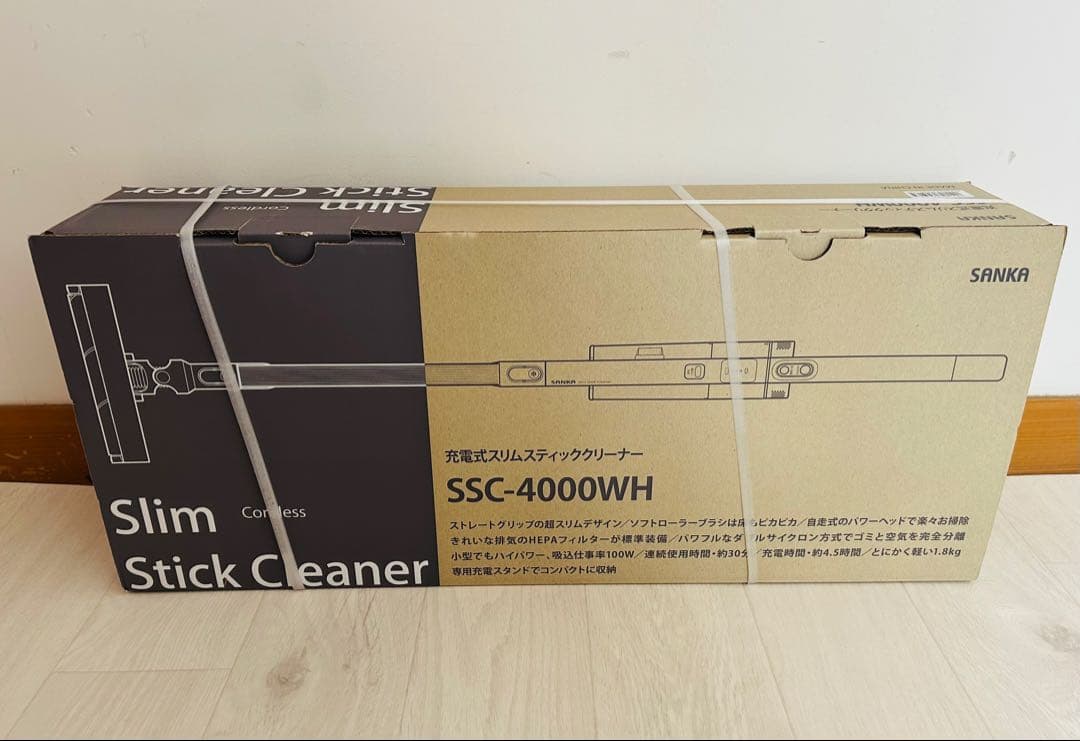 SANKA 充電式スリムスティッククリーナー SSC-4000WH