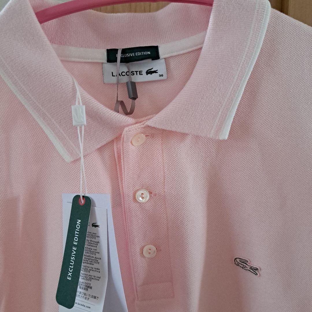新品未使用　LACOSTE　X　スナイデル 半袖ポロシャツ ピンクショート丈