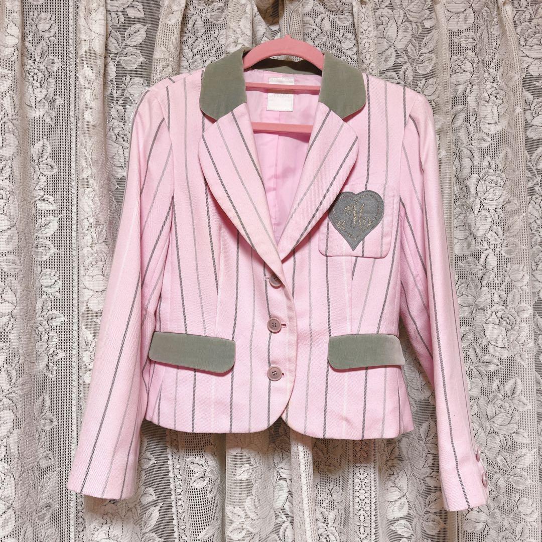MILK ピンストライプ セットアップ　　ピンク