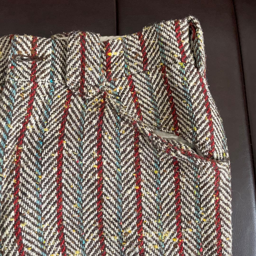 レア ヴィンテージ UFO フレアパンツ talonジップ ブラウン ストライプ