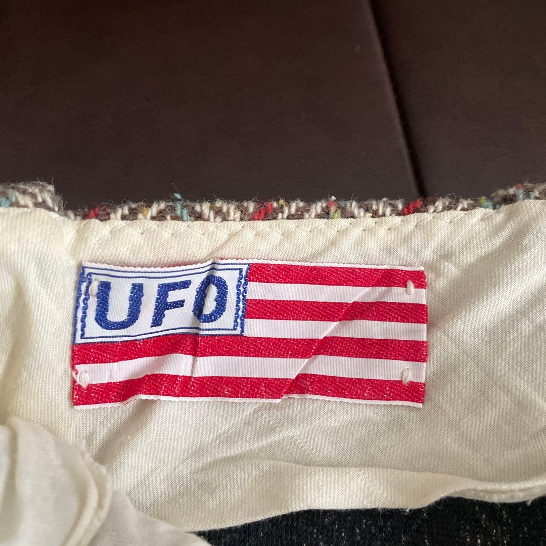 レア ヴィンテージ UFO フレアパンツ talonジップ ブラウン ストライプ