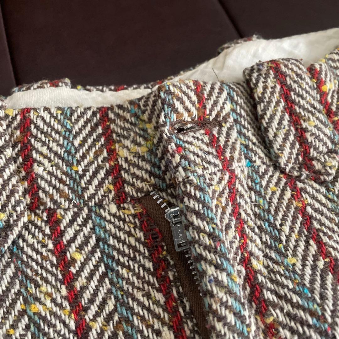 レア ヴィンテージ UFO フレアパンツ talonジップ ブラウン ストライプ