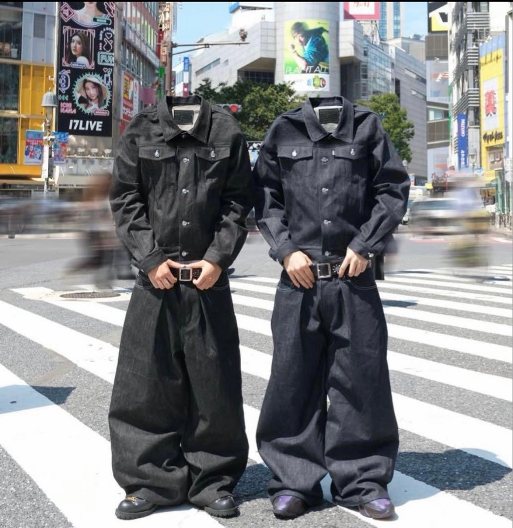 BELVET リジットデニム パンツ L