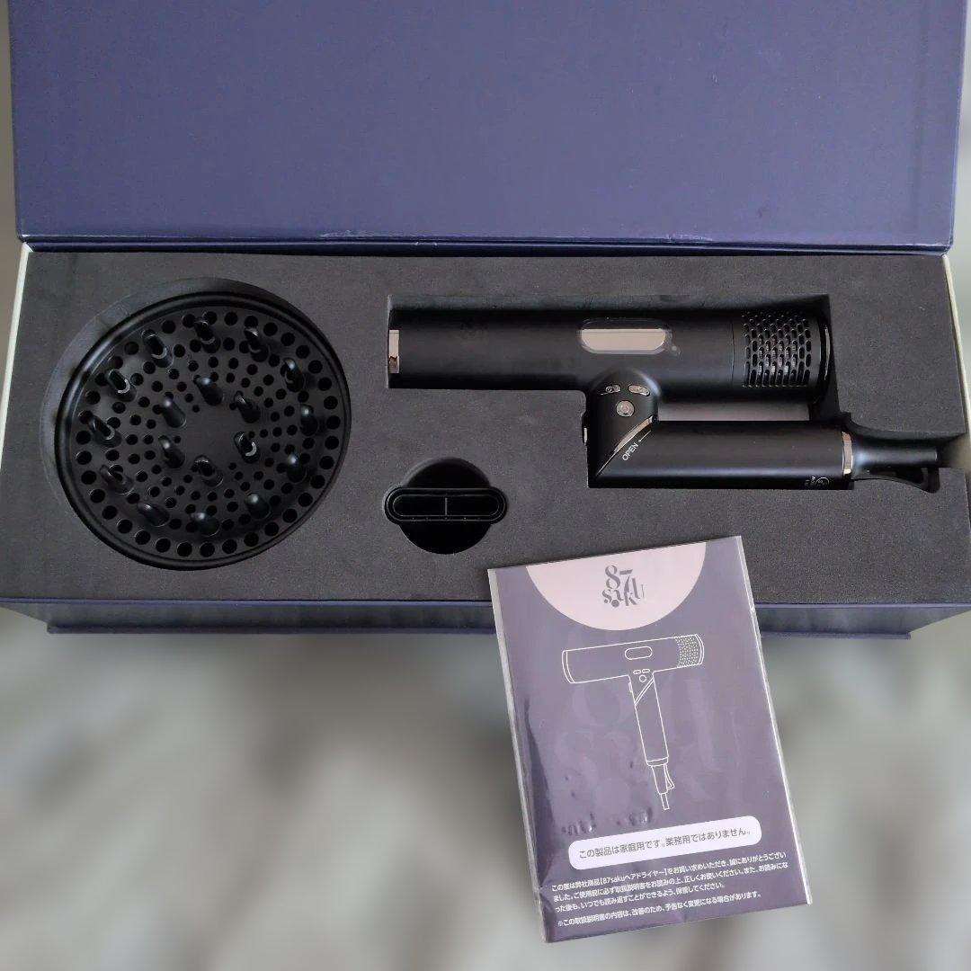 87saku ハナサク ヘアドライヤー ブラック