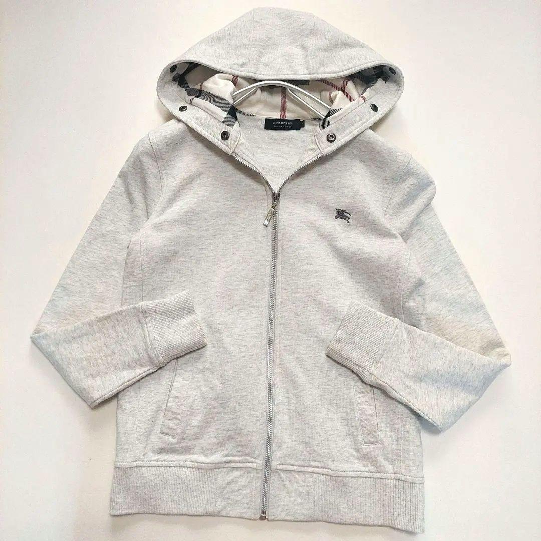 BURBERRY BLACK LABEL　ファー付フーディパーカー　ノバチェック