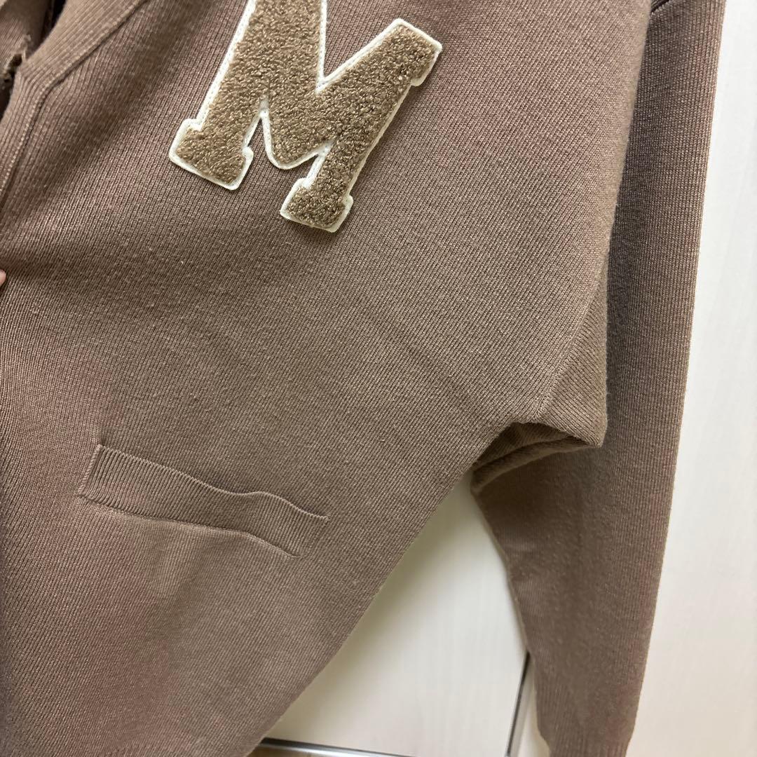 mila owen アップリケデザイン金釦Vネック ニットカーディガン