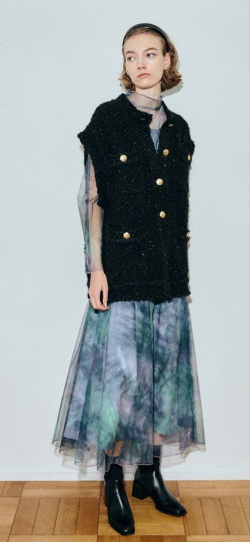 COCODEALアートプリントレイヤー2ピースワンピース サイズ1 美品✨