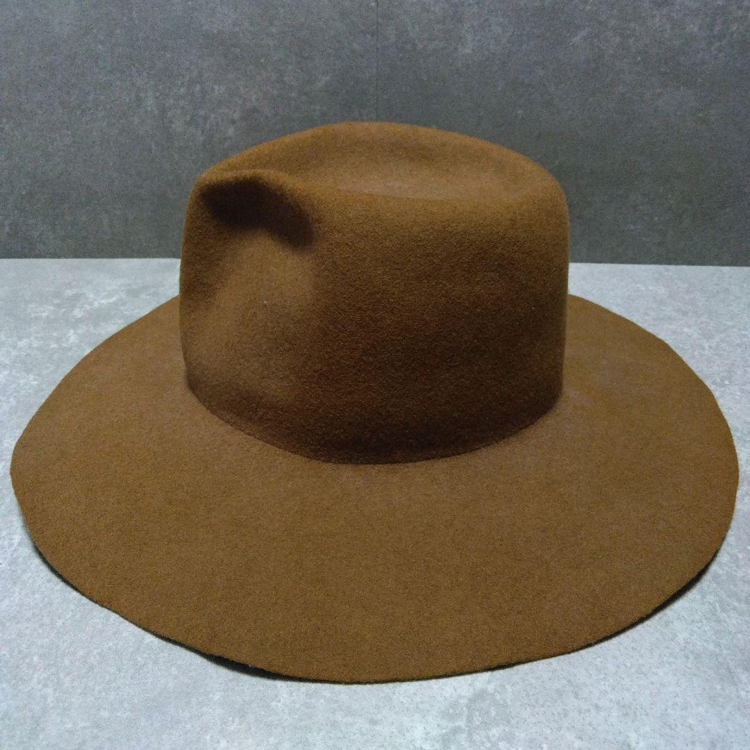 KIJIMA TAKAYUKI ブラウン ワイドブリムハット 2 フェルト