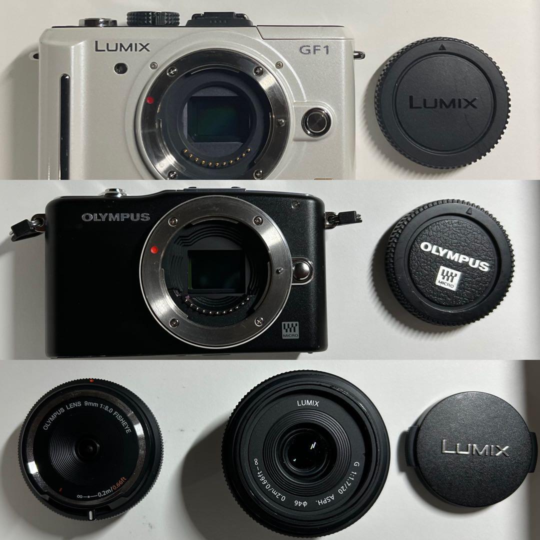 完動品‼️LUMIX GF1+OLYMPUS Ｅ-PM1+レンズ2本