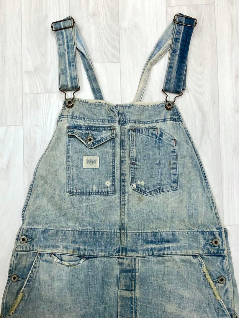 RRL ダブルアールエル オーバーオール リペアダメージ加工 ラルフローレン