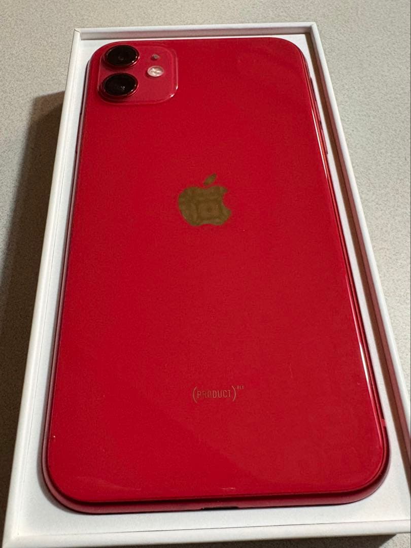 iPhone11 レッド 64GB SIMフリー 本体 箱 付属品あり