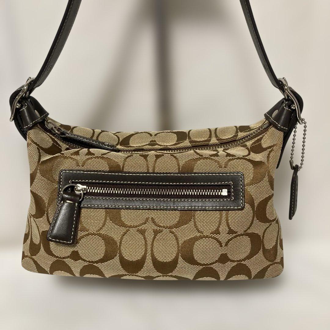 COACH　アクセサリーポーチ★極美品ハンドバッグ シグネチャー　6044