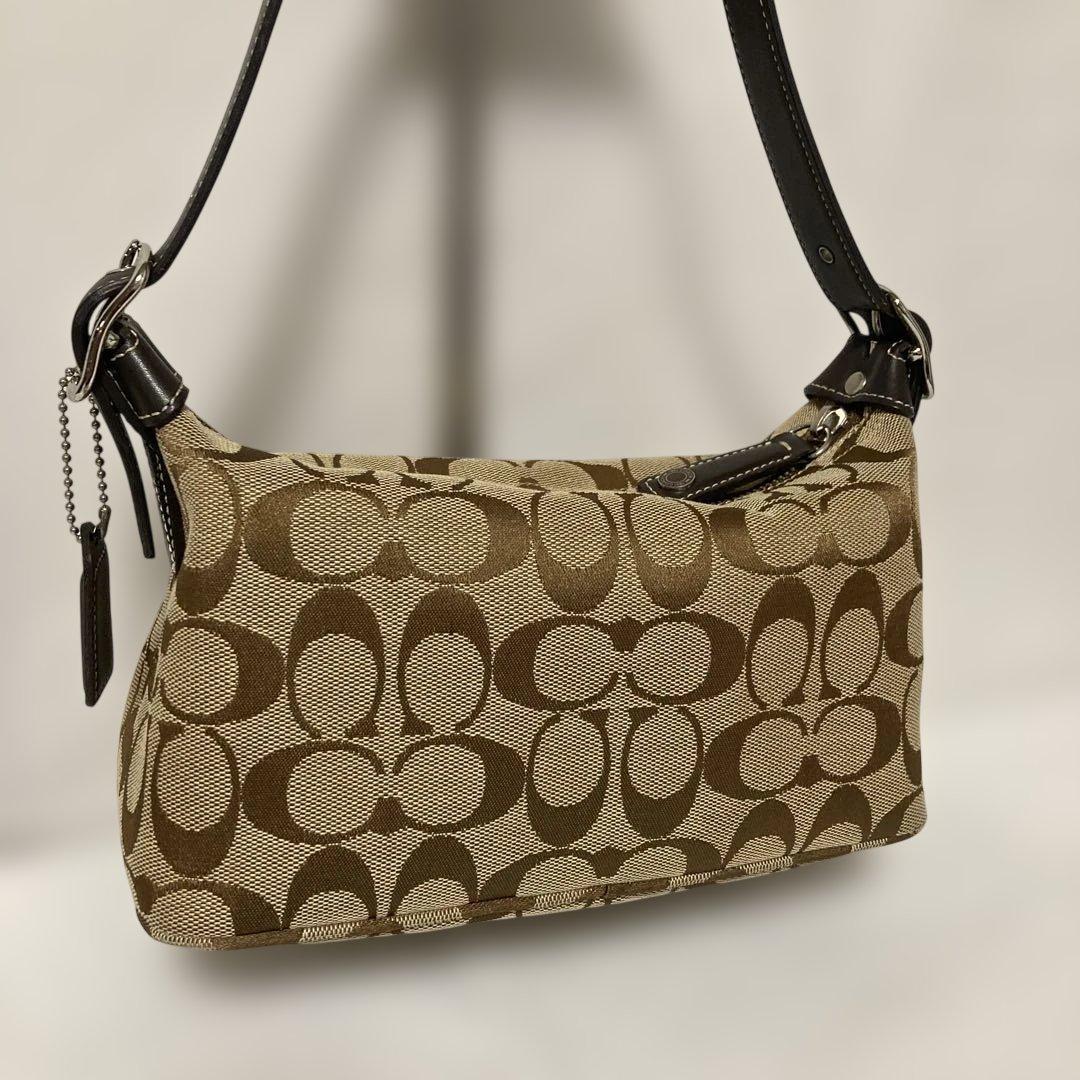 COACH　アクセサリーポーチ★極美品ハンドバッグ シグネチャー　6044