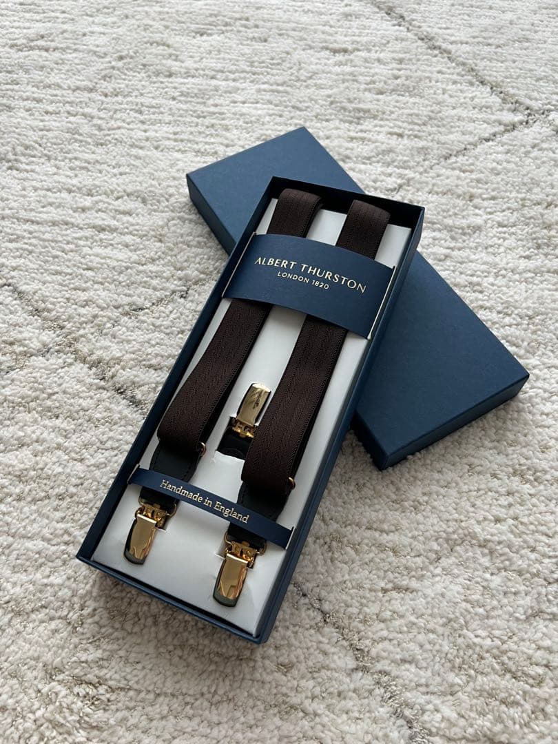  THURSTON 25mm サスペンダー ブラウン