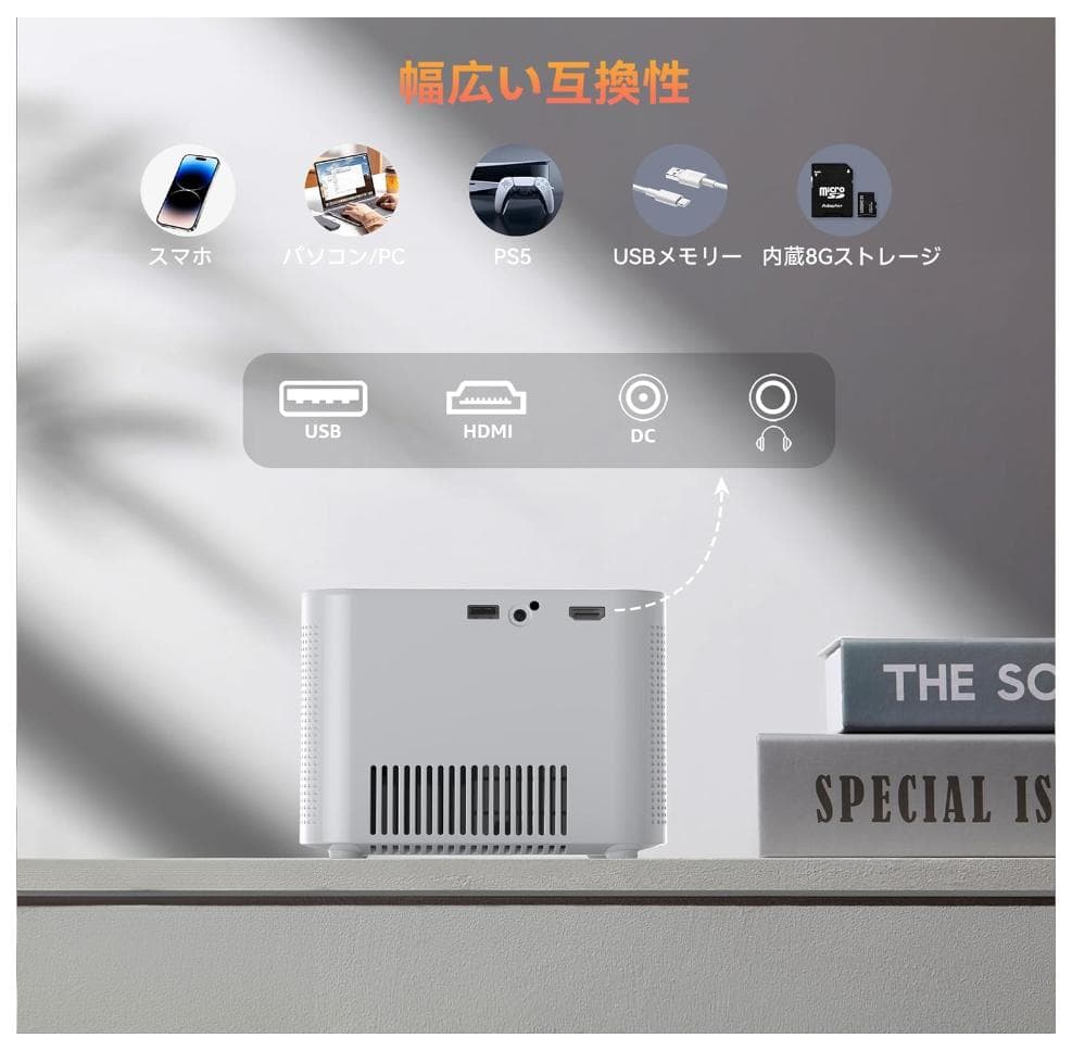 ⭕新品・未開封【プロジェクター 小型 15000lm 4K対応 】
