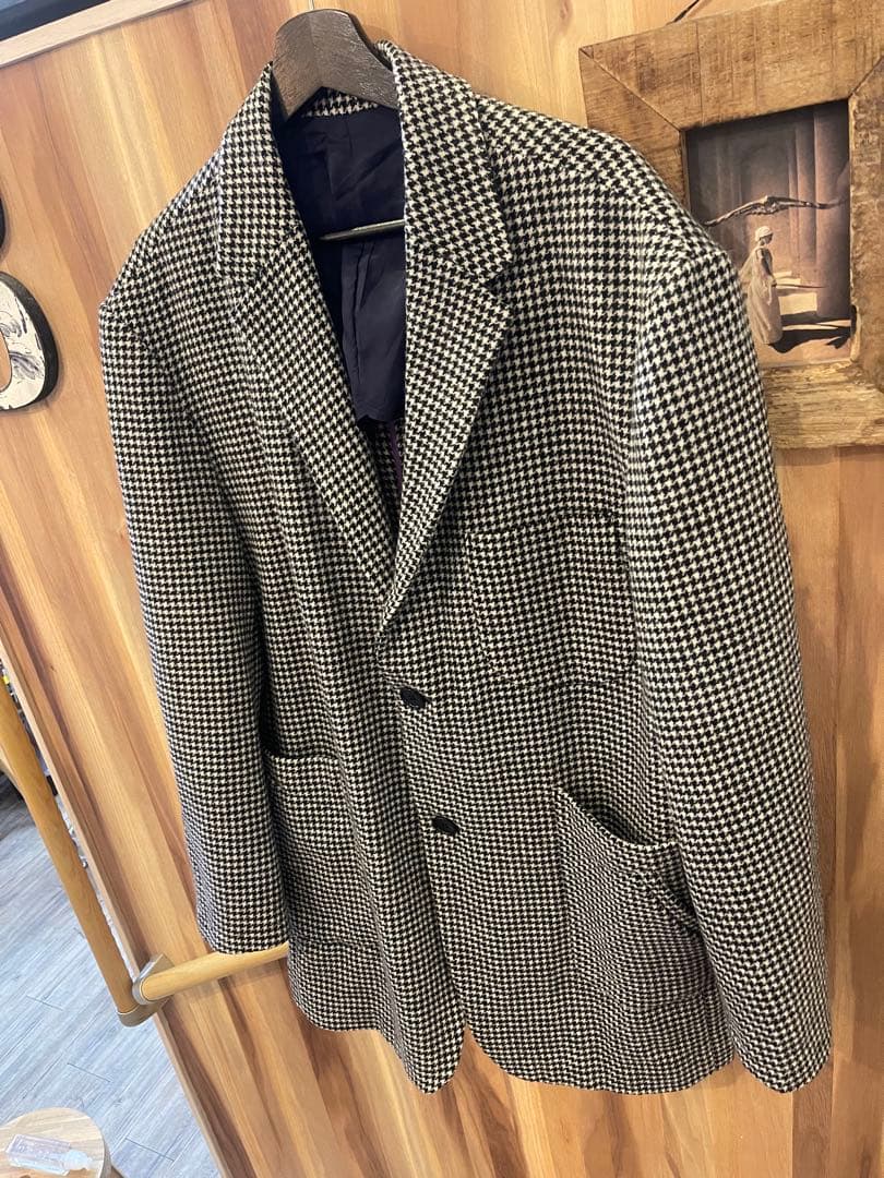 ビューティー＆ユースxTUBEウールテーラー ドジャケットサイズL未使用千鳥格子