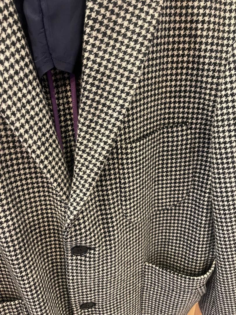 ビューティー＆ユースxTUBEウールテーラー ドジャケットサイズL未使用千鳥格子