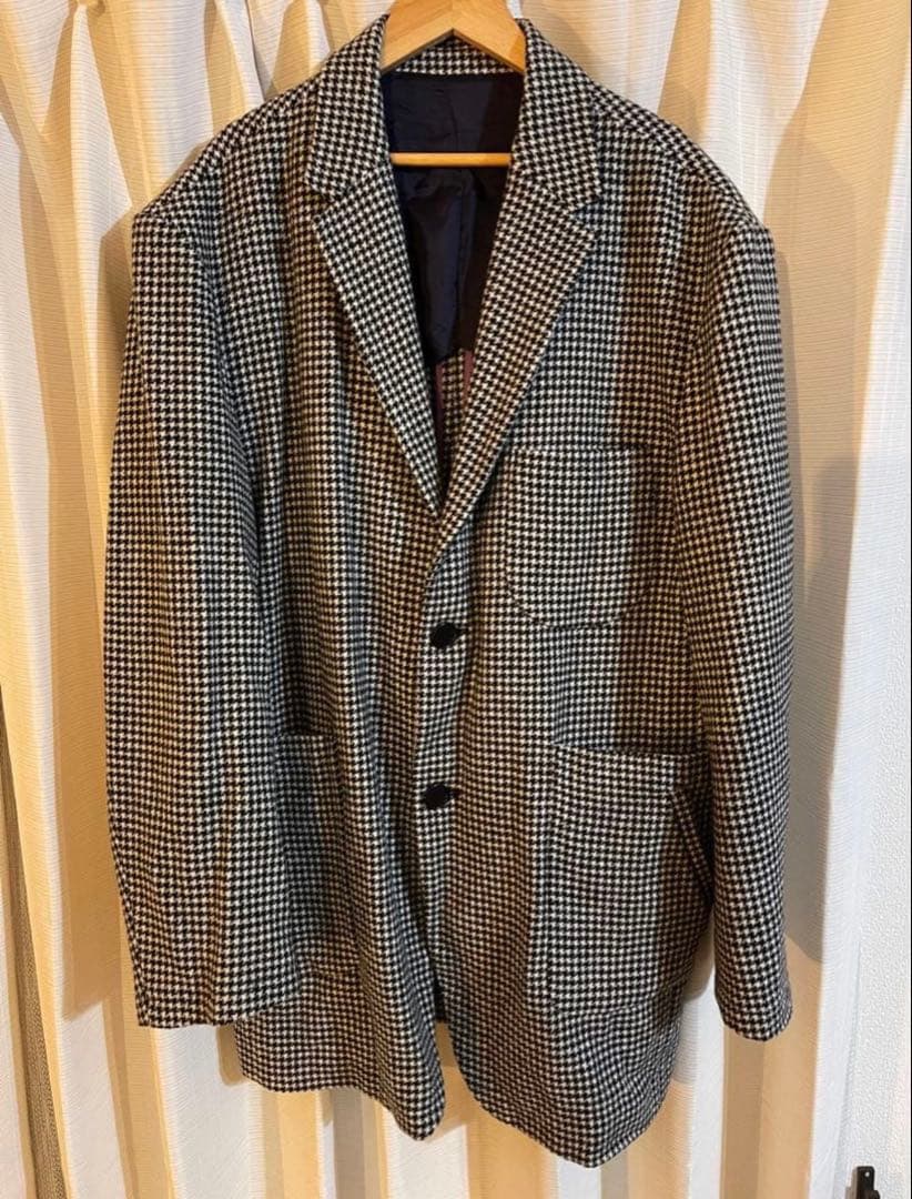 ビューティー＆ユースxTUBEウールテーラー ドジャケットサイズL未使用千鳥格子