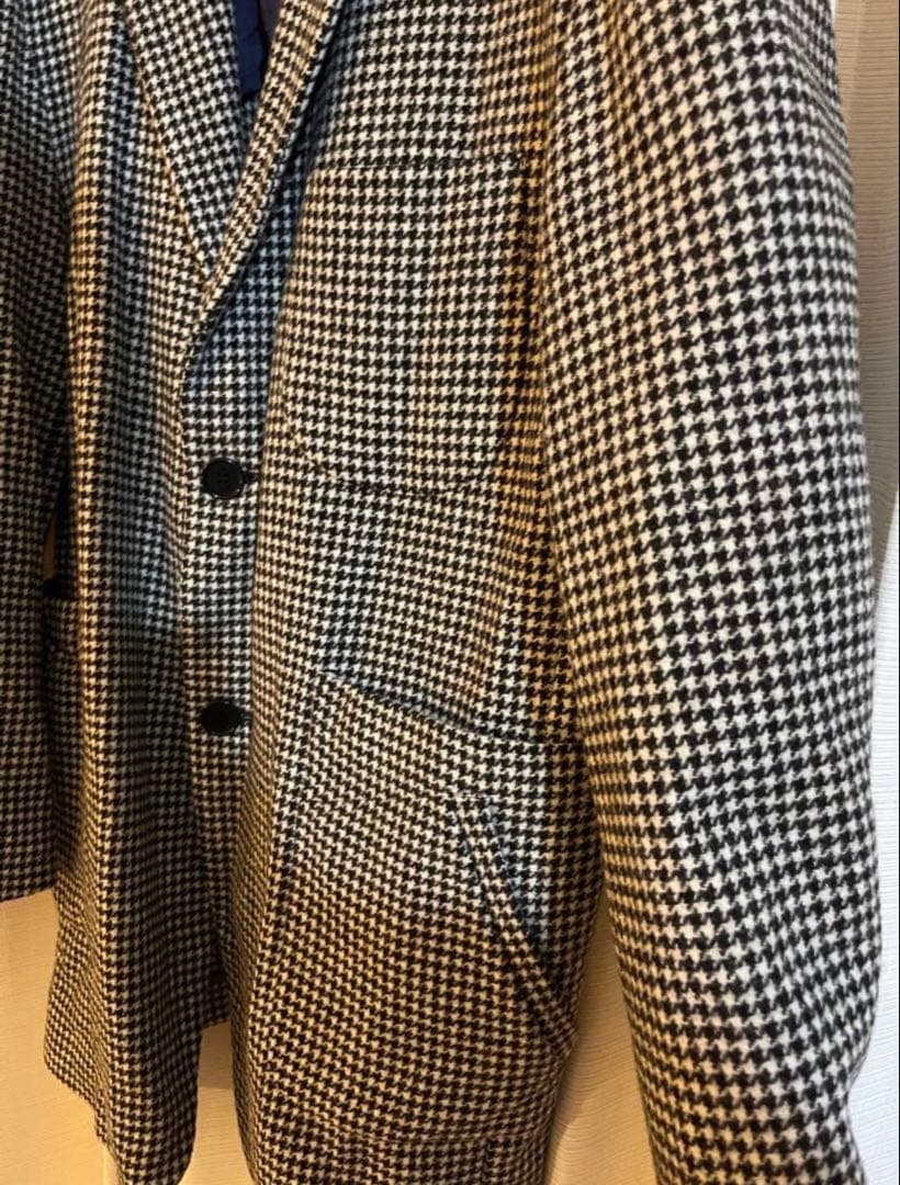 ビューティー＆ユースxTUBEウールテーラー ドジャケットサイズL未使用千鳥格子