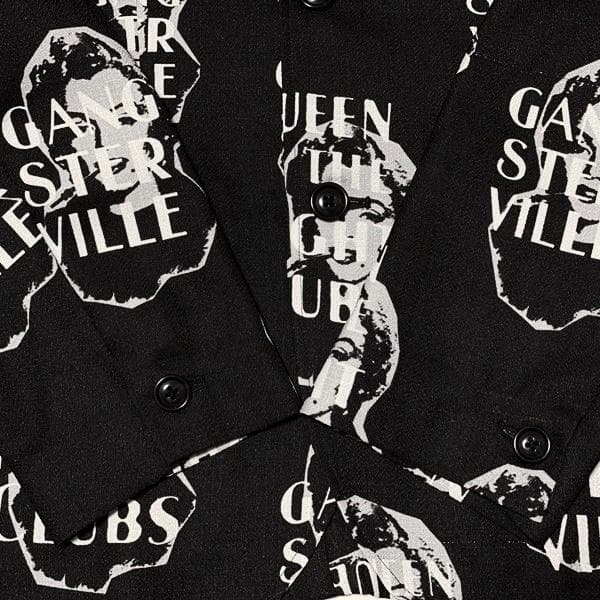良品 GANGSTERVILLE 総柄 3B テーラードジャケット ブラック L