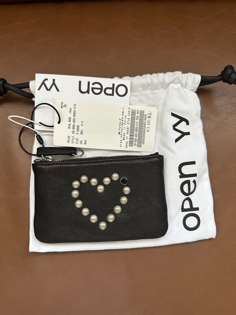 新品【OPEN YY】チェーンミニウォレット　ブラック