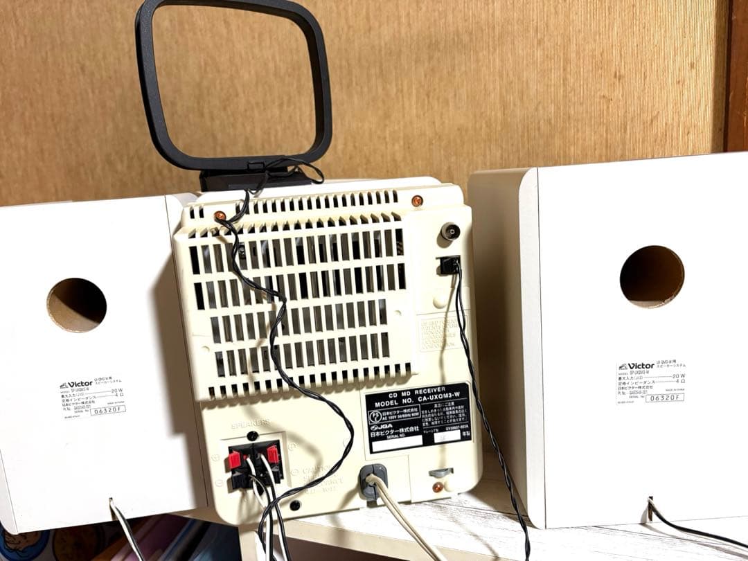 マイクロコンポ Victor CA-UXQM3-W スピーカーセット　中古