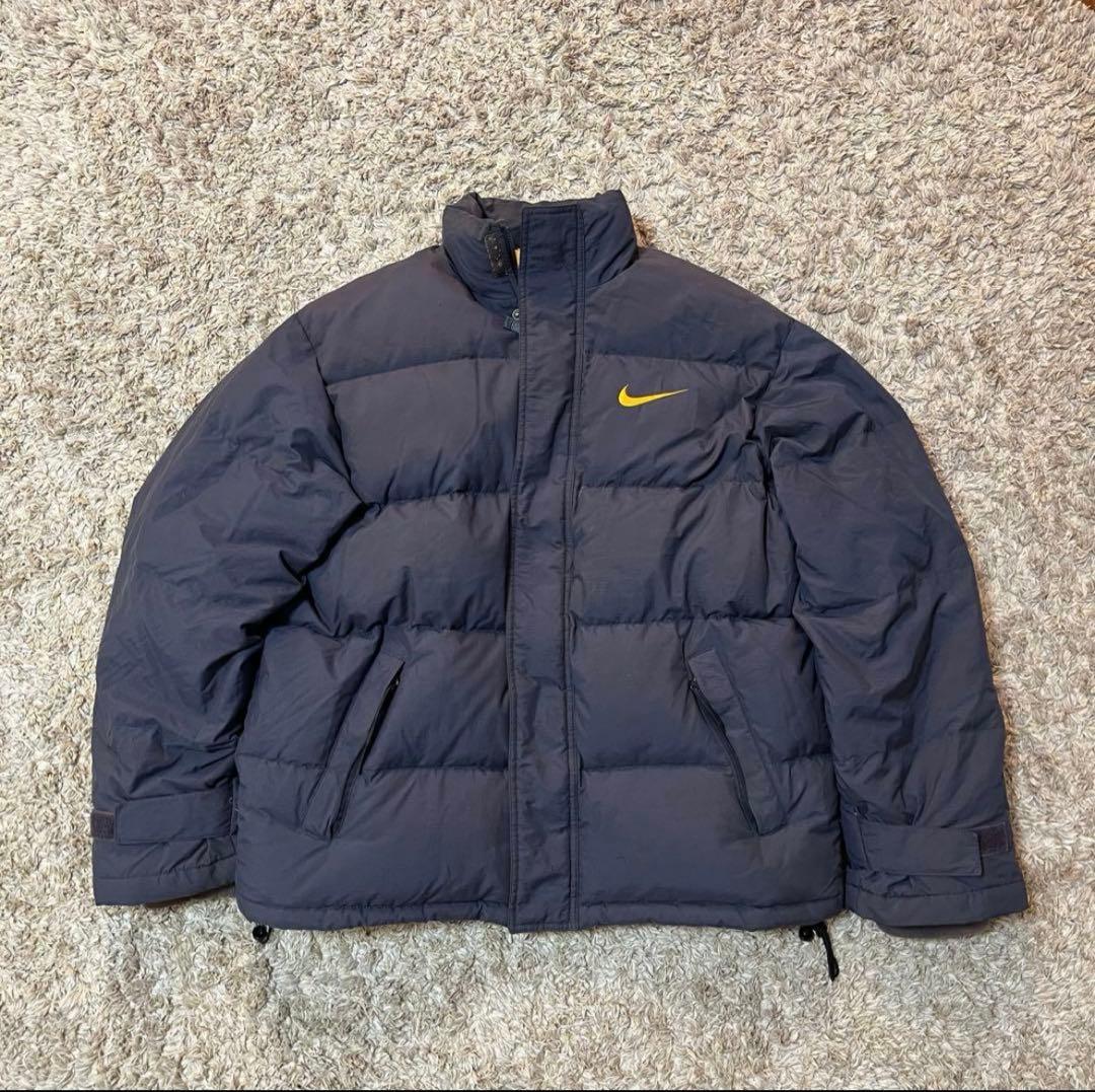 00s 90s old NIKE 銀タグ 刺繍ロゴ ナイキ ダウンジャケット