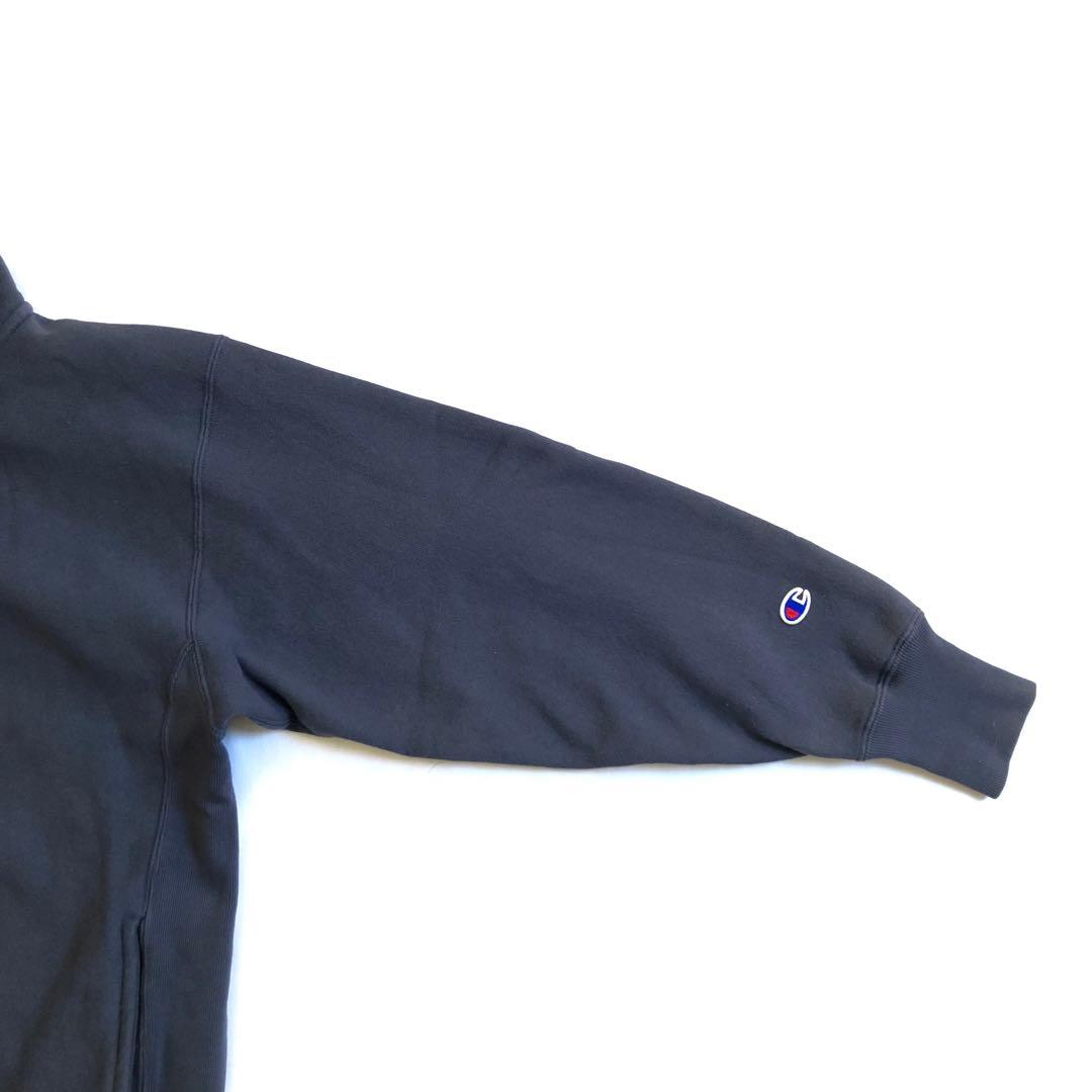 Champion×BEAMS 別注 ハーフジップ スウェット 裏起毛 青タグ